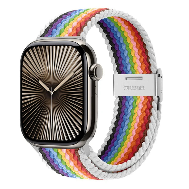 band For Apple Watch band 46mm 45mm 44mm 49mm 40mm 41mm 42mm Braided loop correa band Apple Watch Series 10 8 9 7 5 SE 6 4 Ultra