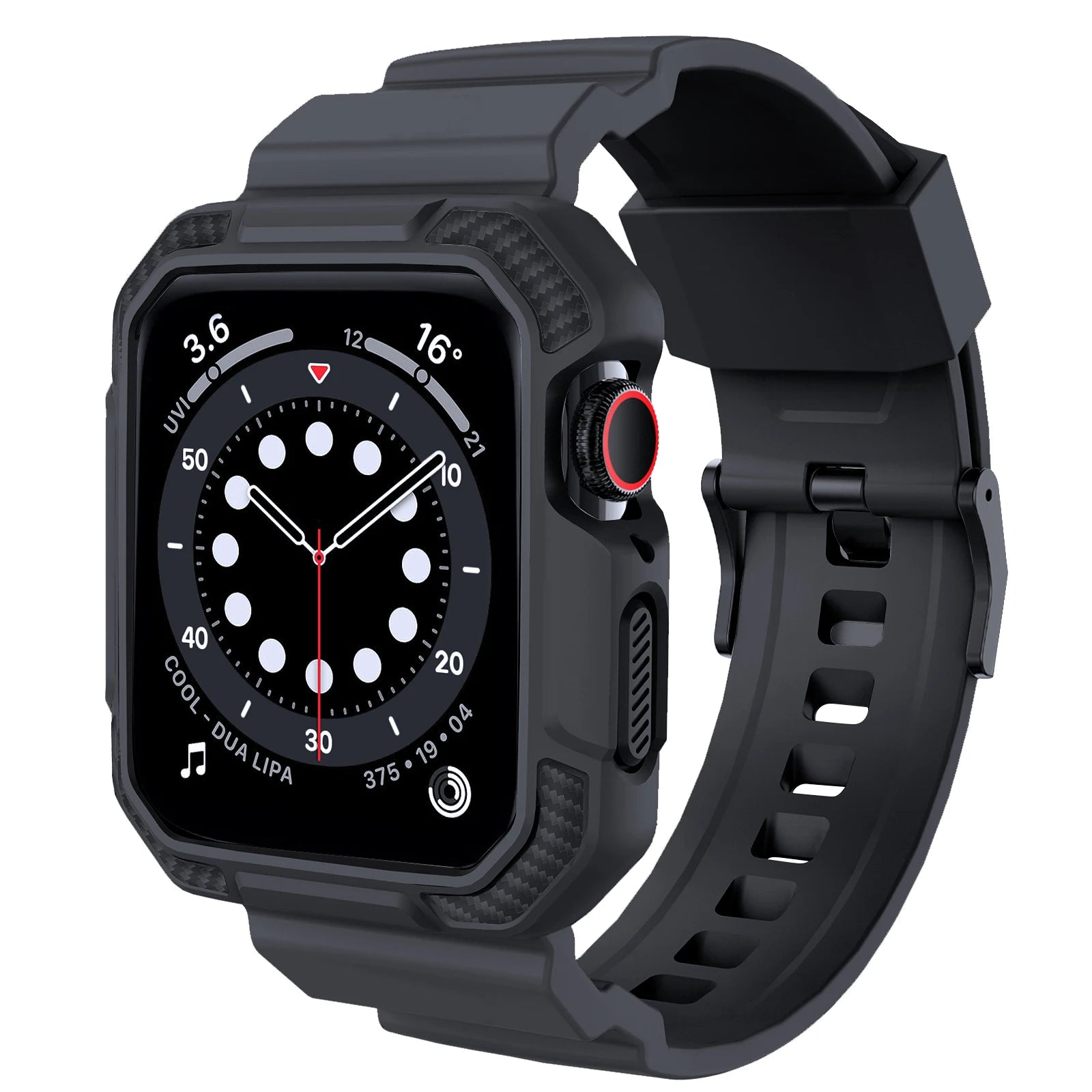 Rugged Armor Pro Designed 44mm 42mm band for Apple Watch band with Case for Apple Watch 44mm 42mm Series 6 SE 5 4