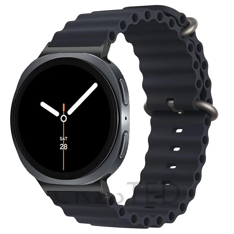 Ocean Band For Samsung Galaxy Watch 8 strap 44mm 40mm Accessories Sport Silicone Bracelet correa for Galaxy watch 8 classic 46mm