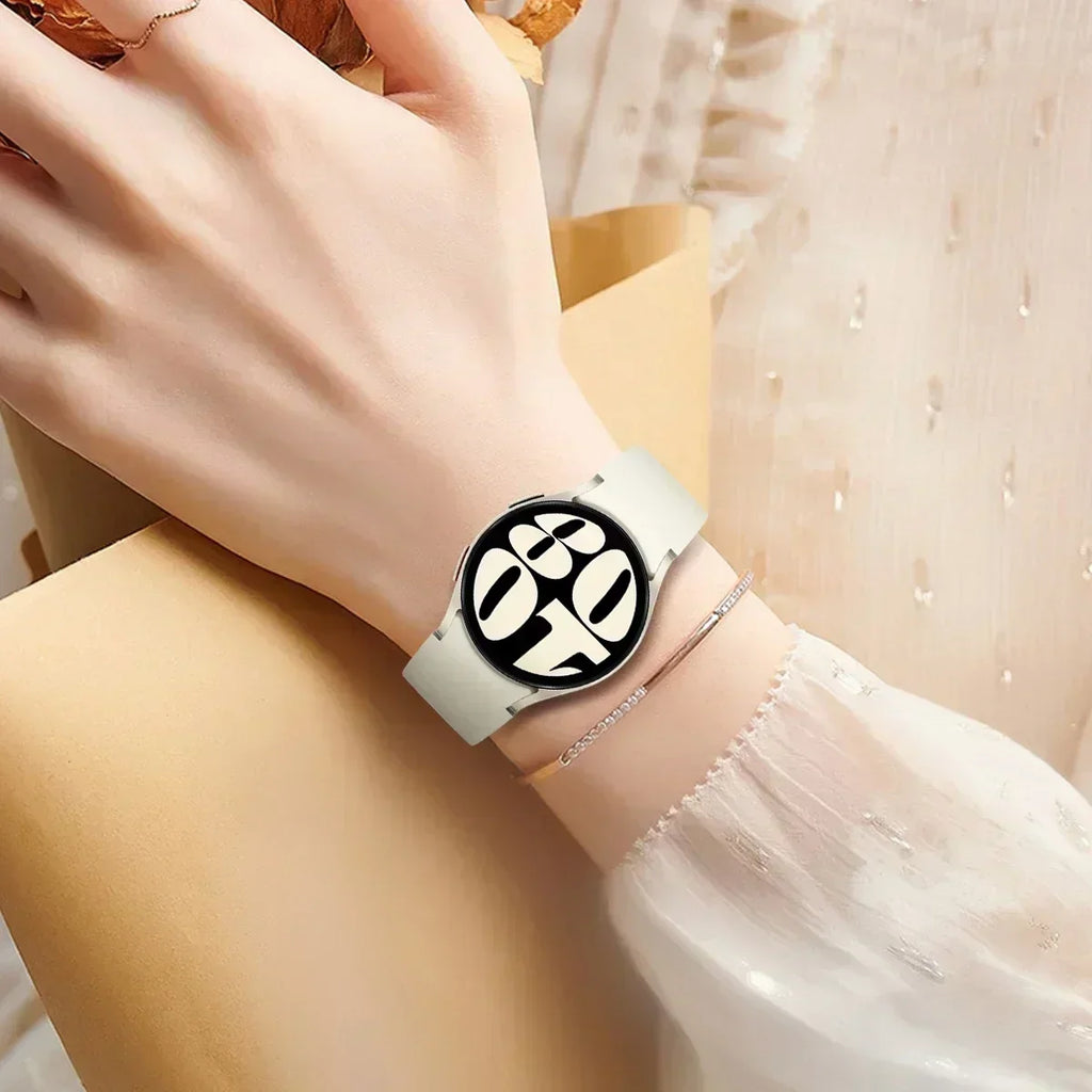 Silicone strap For Samsung Galaxy watch 6 4 Classic 47mm 43mm 46mm Curved original replacement band For Watch 7 6 5 4 40mm 44mm