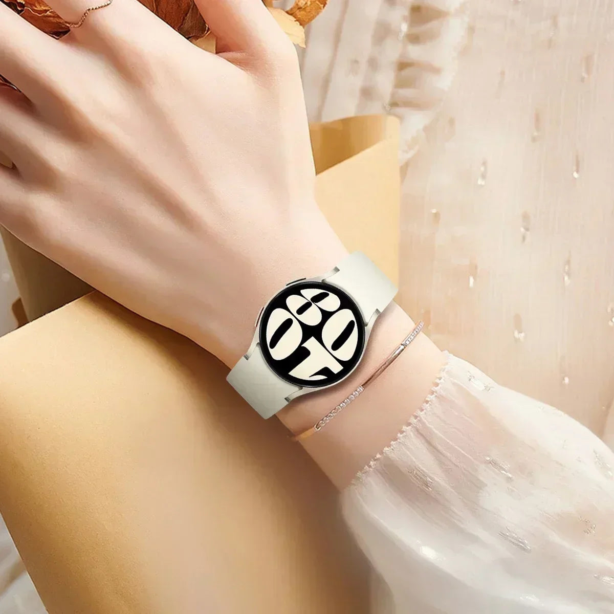 Silicone strap For Samsung Galaxy watch 6 4 Classic 47mm 43mm 46mm Curved original replacement band For Watch 7 6 5 4 40mm 44mm