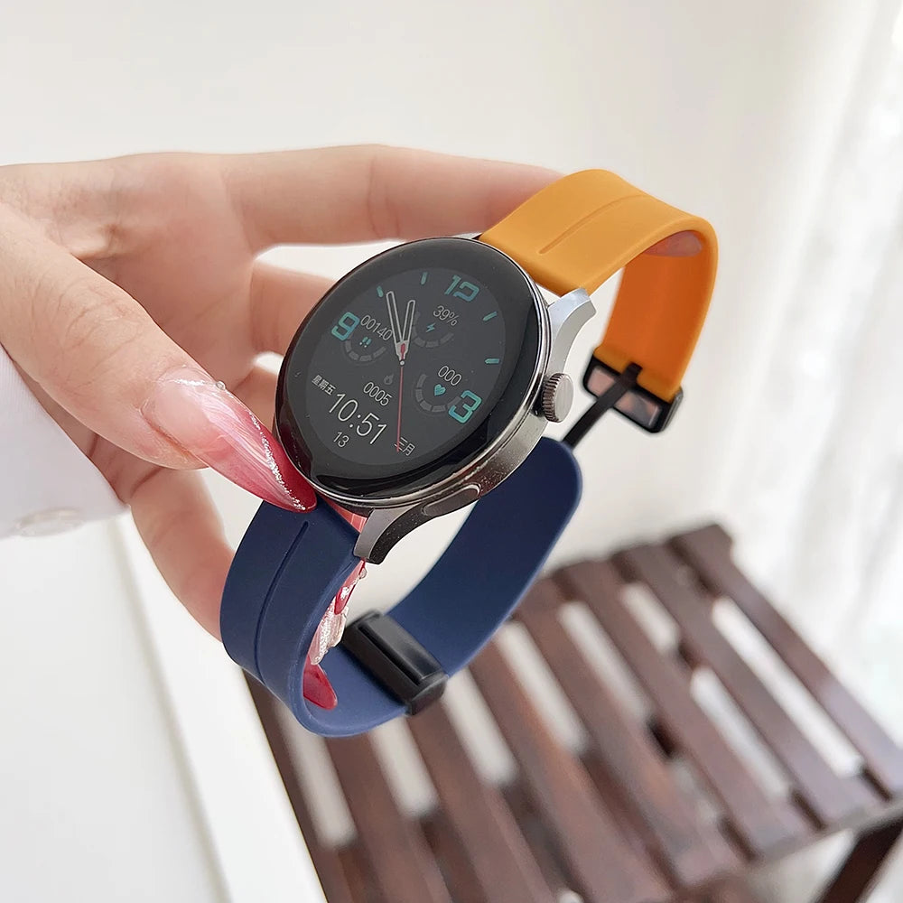 Silicone Loop Strap For Samsung Galaxy Watch 7 6 5 40mm 44mm Adjustable Bracelet Watchband For Galaxy 4 6 Classic 20/22/18mm