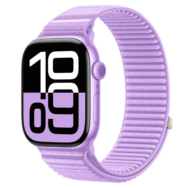 Sport band For Apple Watch 11 10 42mm 46mm Ultra 3 49mm Nylon Loop band For Apple Watch SE 3 40mm 44mm 9 2 8 7 38mm 41mm 45mm Watchand