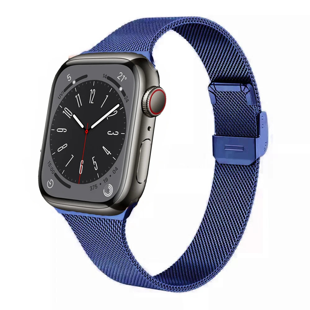 Silm Milanese band For Apple Watch band 11 10 9 8 7 46mm 42mm 45mm 41mm Ultra 3 2 49mm metal band Apple Watch 6 5 4 SE 44mm 40mm