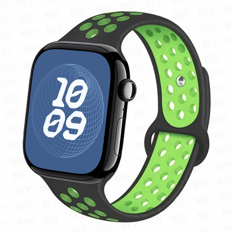 Sport band For Apple Watch Ultra 3 49mm S11 46mm 42mm 45mm 44mm 40mm 41mm band Apple Watch Series 10 8 7 6 4 5 9 SE Silicone Band