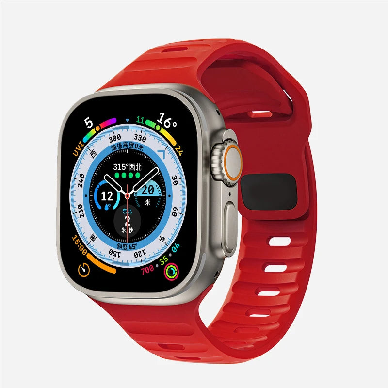 band For Apple Watch band 49mm 46mm 44mm 45mm 41mm 40mm 38mm 42mm Soft Silicone sport band watch Series 10 9 8 7 SE 6 5 Ultra