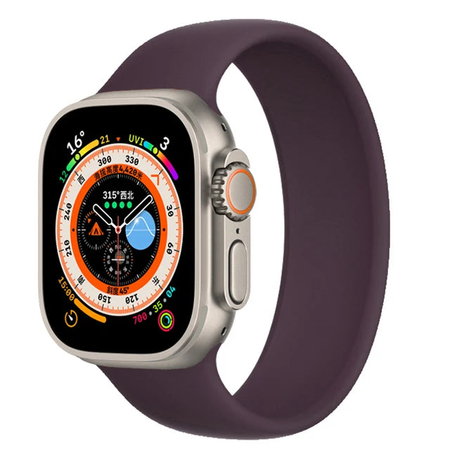 Solo Loop For Apple Watch band 45mm 44mm 40mm 41mm 42mm Ultra 49mm 38mm 44mm correa band Apple Watch Series 9 8 7 SE 3 4 5 6 band