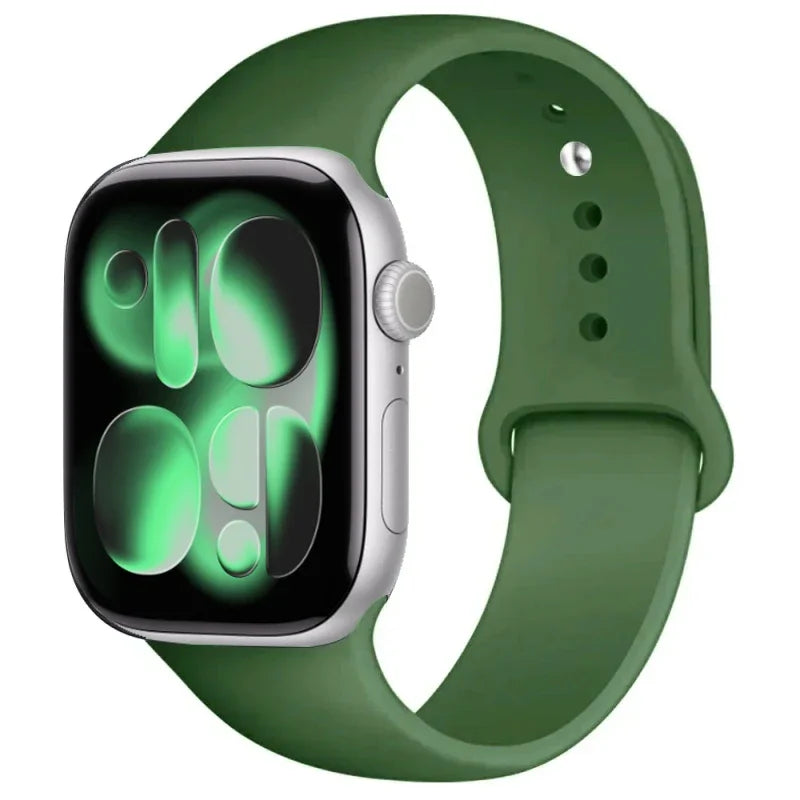 For Apple Watch band 46mm 42mm 45mm 44mm 40mm Silicone sport band Apple Watch Series 11 10 8 7 6 5 4 SE 9 Ultra 3 2 49mm band