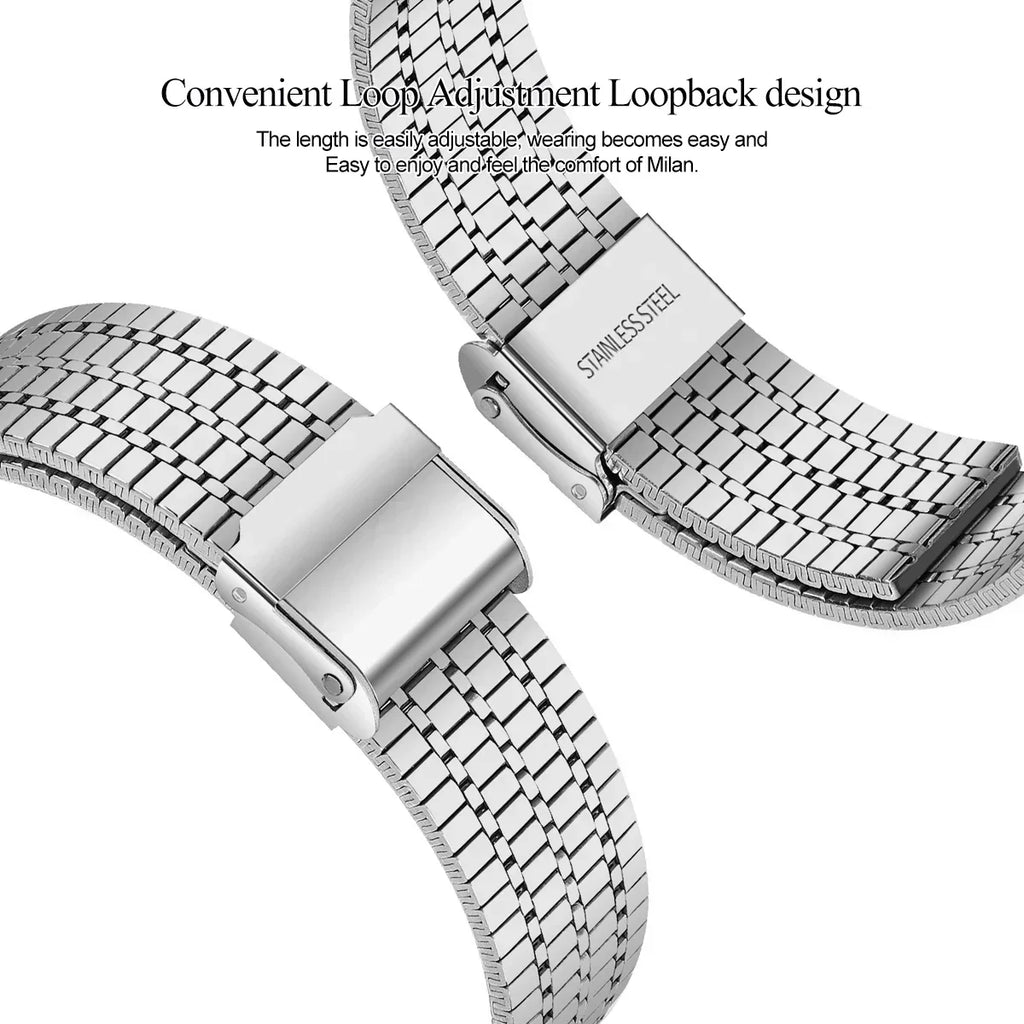 Stainless Steel band for Apple Watch Ultra 2 49mm Series 10 46mm 42mm 44mm 45mm 41mm metal band Apple Watch 9 8 7 6 SE 5 4 band