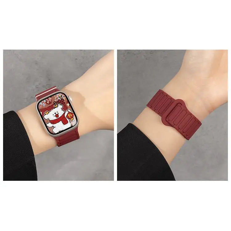 Silicone band Magnetic band for Apple Watch 46mm 42mm 49mm 45mm 41mm 44mm 40mm for Apple Watch Ultra 3 Series 11 10 9 8 7 6 SE 3 5 4