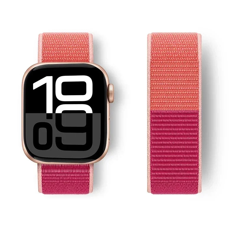 Nylon Loop For Apple Watch band 44mm 40mm 45mm 41mm 42mm 38mm 45mm sport band Apple Watch Series 9 8 7 SE 6 5 3 Ultra 2 49mm band