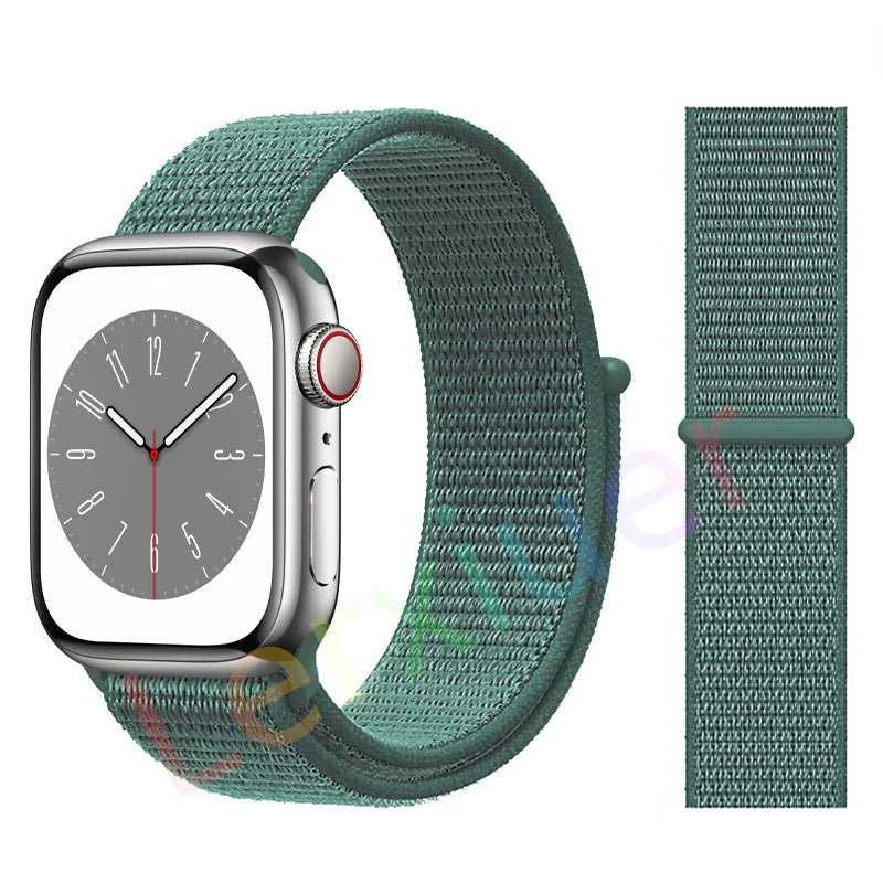 Nylon Loop band for Apple Watch band 46mm 44mm 40mm 42mm 45mm 41mm 49mm 44mm band Apple Watch Series Ultra 2 11 10 9 SE 7 6 5 4