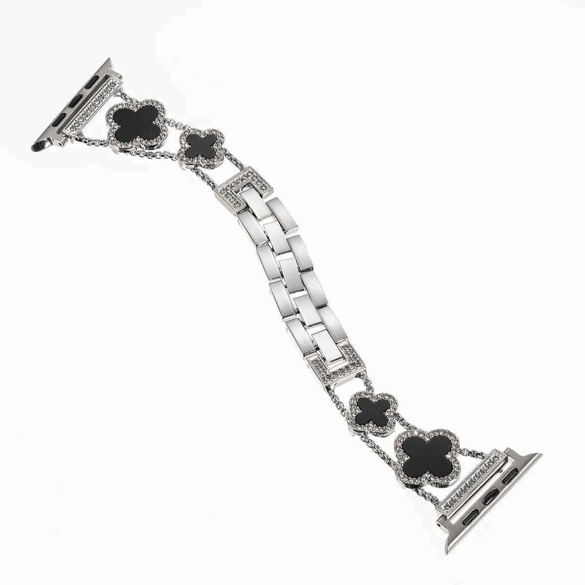 Diamond Four leaf Clover metal band for Apple Watch Ultra 2 49mm 46mm 44mm 42mm 41mm 40mm 38mm band for Apple Watch Series 10 9 8 7 SE 6 ban