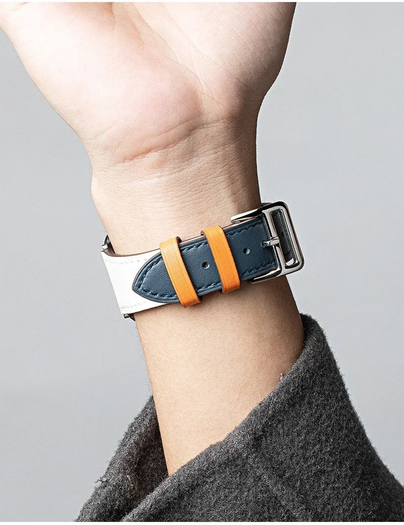 Sport Leather Watch band for Apple Watch band 44mm 38mm 42mm 46mm 40mm 41mm 49mm 45mm band Apple Watch Series Ultra 2 10 9 8 7 6 5 4 SE