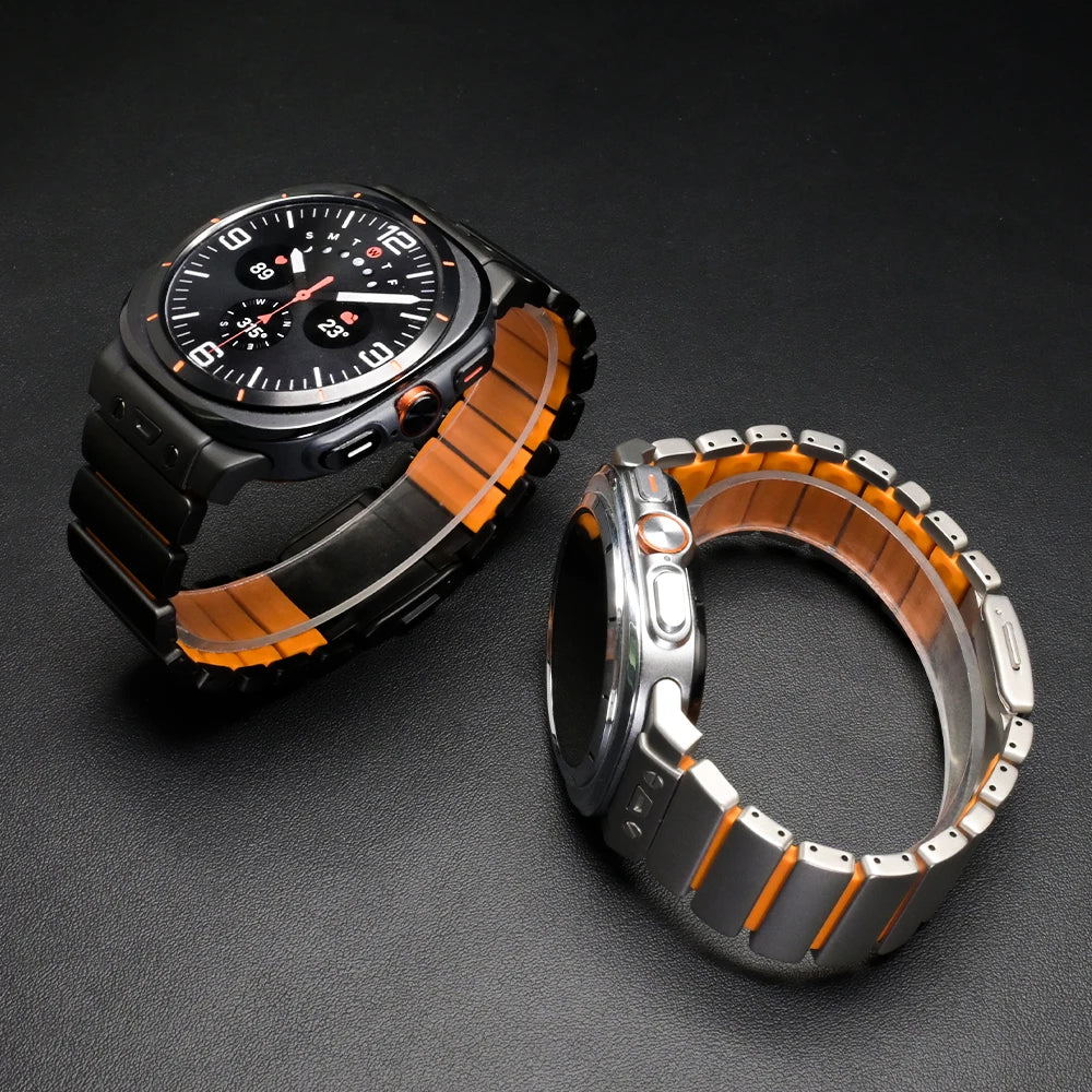Titanium Strap for Samsung Galaxy Watch 8 Ultra 2025 Watchband Rubber Metal Band for Samsung Galaxy Watch Ultra 47mm 2024 Correa