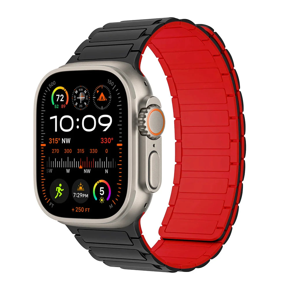 Magnetic band For Apple Watch Ultra 2 49mm 44mm 45mm 38mm 42mm 41mm belt Silicone band Apple Watch Series 8 7 6 5 9 SE 40mm band