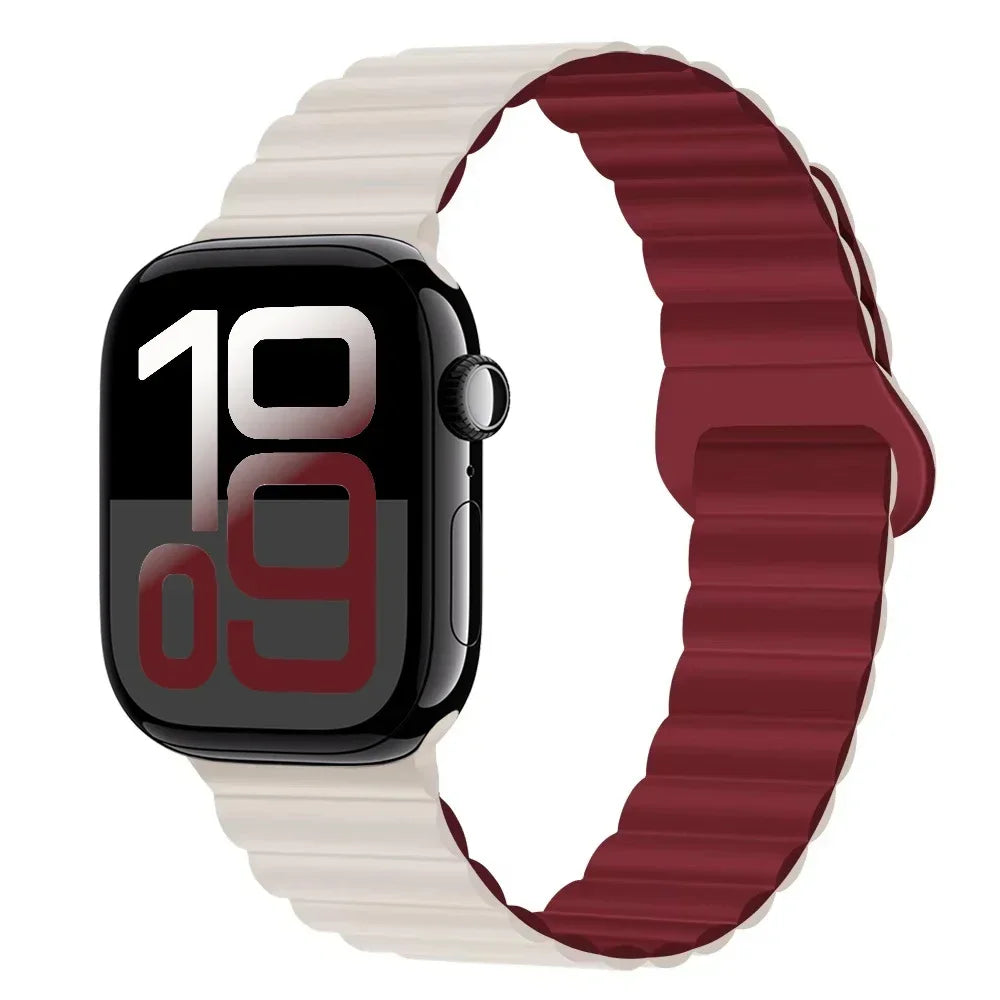 Silicone band for Apple Watch Ultra 3 2 1 49mm 11 10 42mm 46mm Magnetic band for Series 9 8 7 6 5 4 SE3 41mm 45mm 44mm 40mm