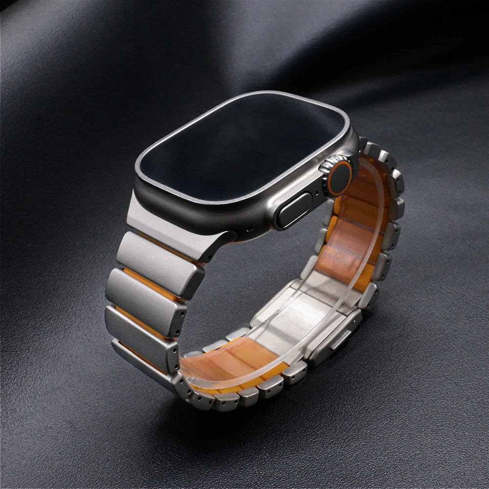 Titanium band for Apple Watch Ultra 3 2 band 49mm Series 11 10 46mm Magnetic band for Apple Watch 9 8 7 6 5 4 SE 3 44mm 45mm