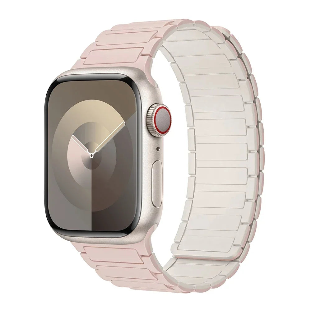 Magnetic Loop For Apple Watch band 44mm 40mm 49mm 45mm 41mm 38mm Silicone band Apple Watch Series 9 8 7 6 5 4 3 SE Ultra 2 band