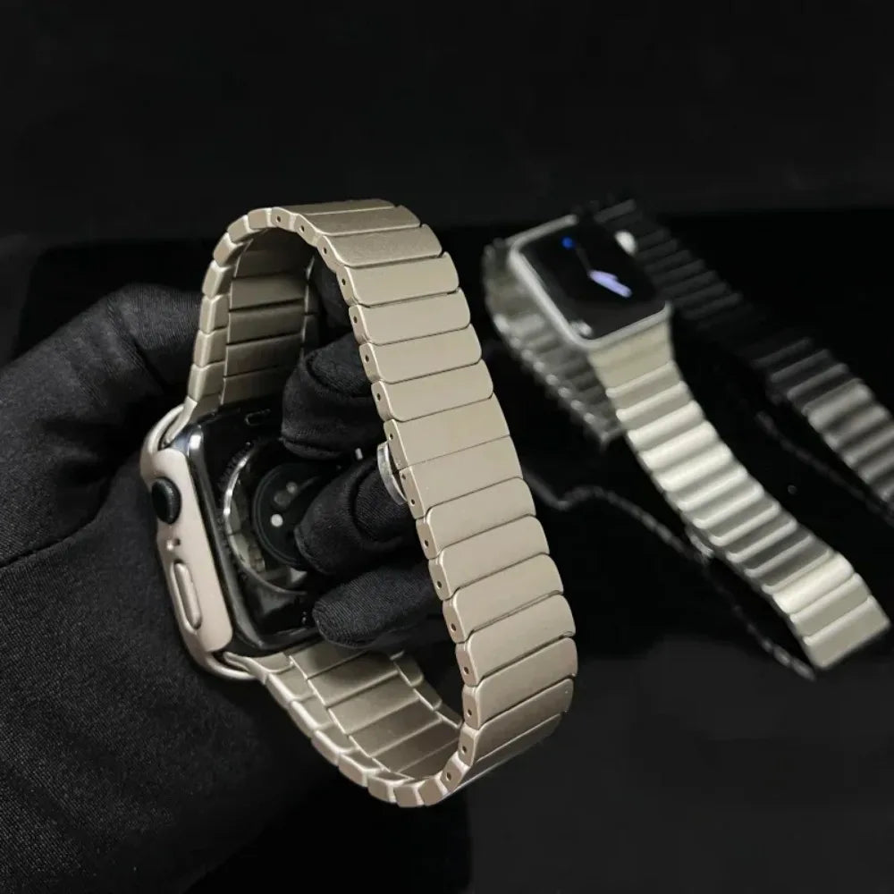 Link band Correa For Apple Watch Ultra 2 band 49mm Series 10 9 8 7 6 5 4 SE 45mm 41mm 44mm Stainless Steel band for Apple Watch 42mm 46mm