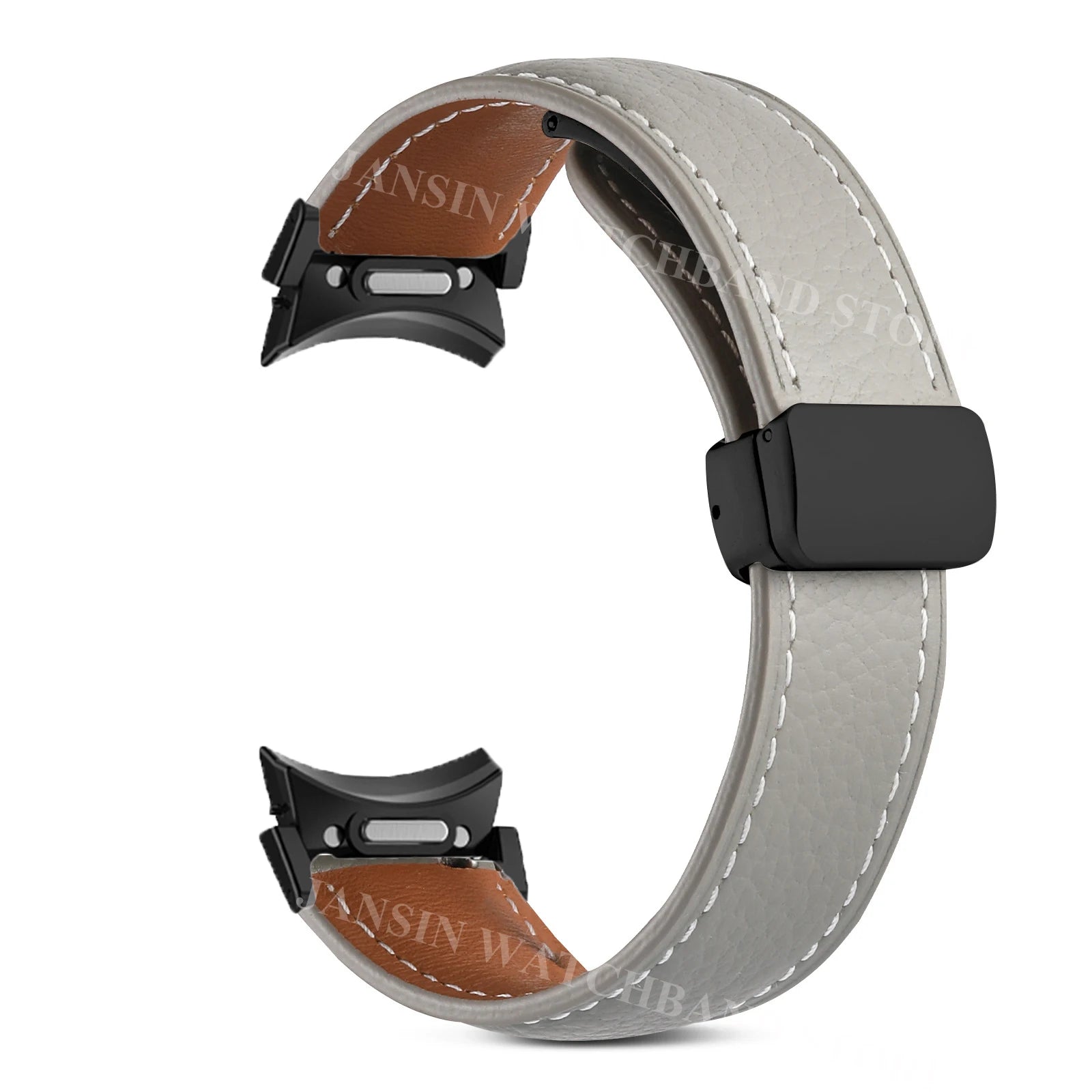 No Gaps Leather Band For Samsuang Galaxy Watch 7 6 5 4 40 44mm 5Pro Magnetic Buckle Strap Galaxy Watch 4 6 Classic 43 4742 46mm