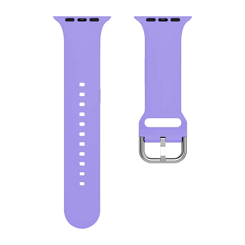 Silicone band For Apple Watch band 49mm 44mm 40mm 46mm 42mm 41mm 45mm Classic Buckle band Apple Watch 11 10 9 8 7 6 5 SE Ultra 3