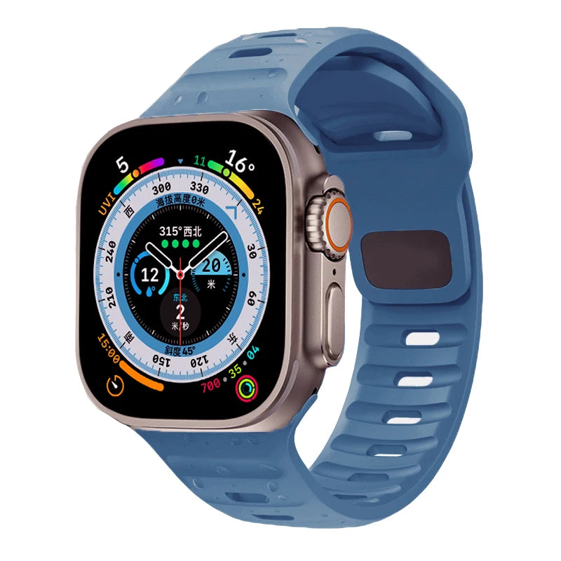 Silicone band For Apple Watch Ultra band 44mm 49mm 45mm 42mm 40mm 41mm 38mm sport correa band Apple Watch Series 7 6 3 4 5 SE 8