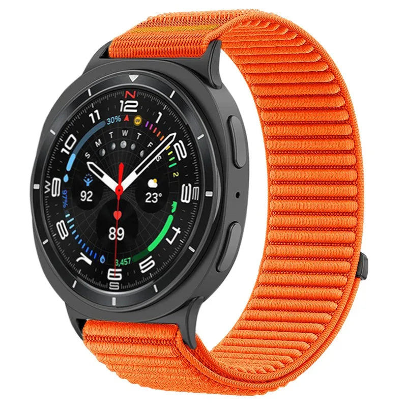 Sports Nylon Loop Strap For Samsung Galaxy Watch 8 Classic 46mm Official Fabric Bracelet Wristband For Galaxy Watch 8 44mm 40mm