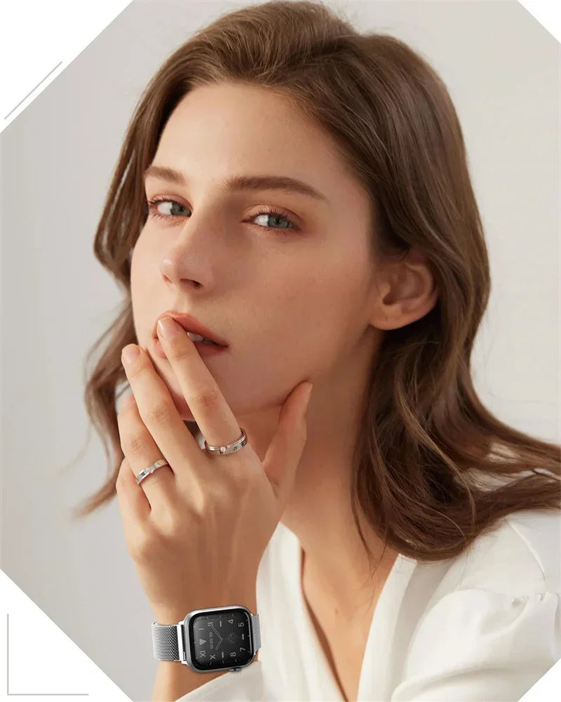 Milanese Loop for Apple Watch band Ultra 3 49mm 45mm 44mm 41mm 40mm 46mm metal band Apple Watch band Series 11 10 9 8 7 6 5 4