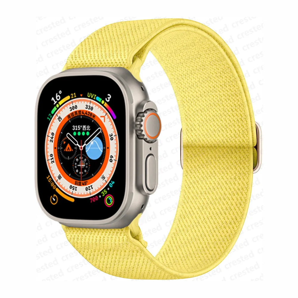 Scrunchie band for Apple Watch band 45mm 44mm 40mm 41mm 42mm 46mm 49mm Elastic Nylon band Apple Watch Series 10 9 8 7 SE Ultra 2