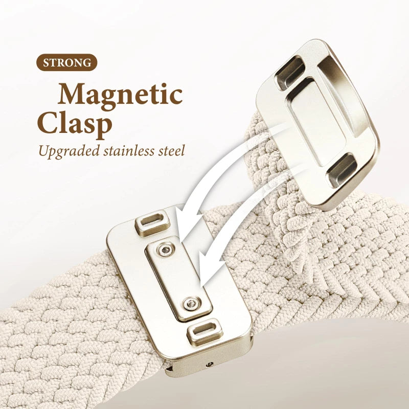 Braided Solo band For Apple Watch band 46mm 45mm 49mm 44mm 42mm 41mm 40mm Nylon Elastic band Apple Watch Series 10 9 7 SE 6 8 5 4