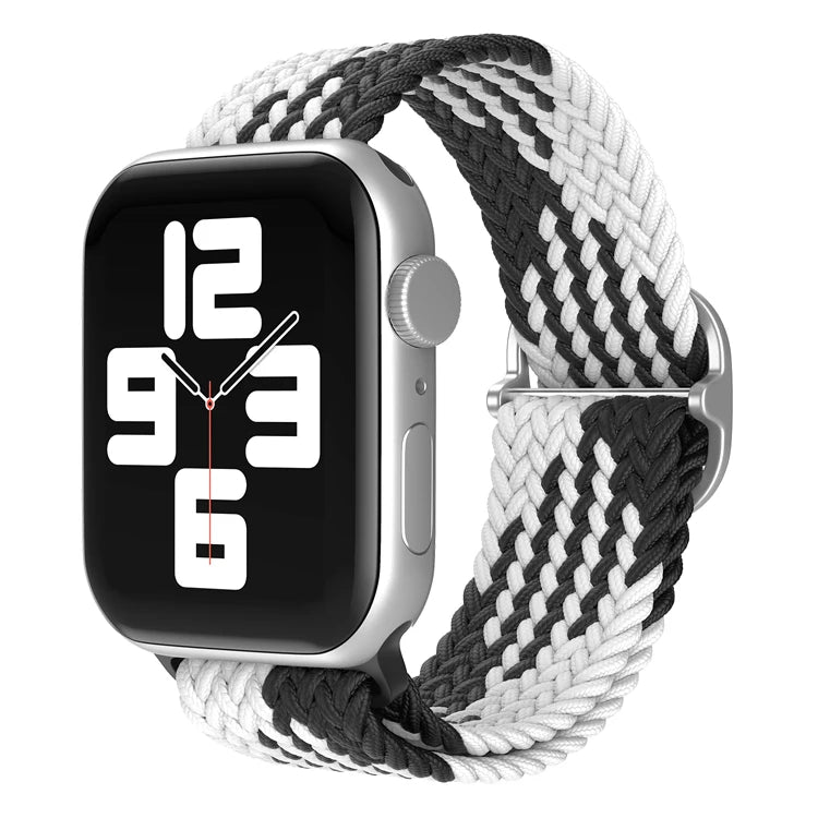Braided Loop For Apple Watch band 49mm 44mm 45mm 41mm 42mm 38mm 40mm Elastic Solo band Apple Watch Ultra Series 7 SE 3 6 8 Band