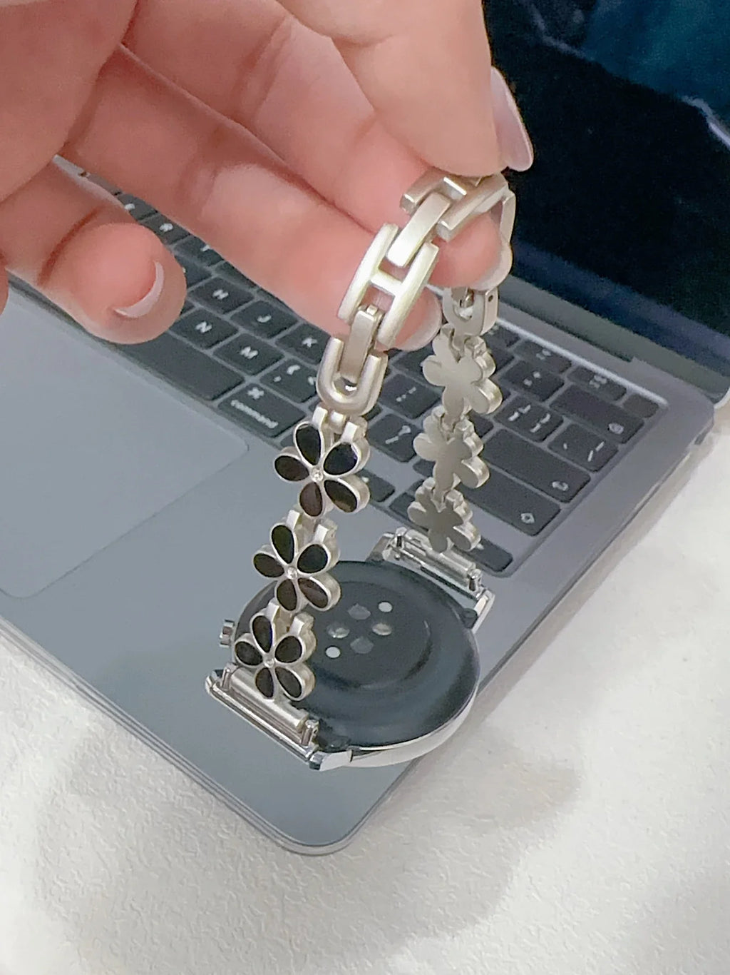 New 20mm 22mm 18mm Flower bracelet Link Strap For Samsung Galaxy Watch 7 FE 5 Pro 4 6 classic band 44mm 40mm sport correa loop