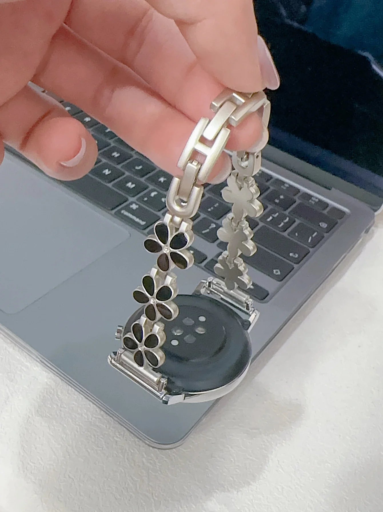 New 20mm 22mm 18mm Flower bracelet Link Strap For Samsung Galaxy Watch 7 FE 5 Pro 4 6 classic band 44mm 40mm sport correa loop