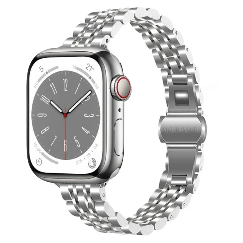 Women Slim metal band For Apple Watch 8 7 41mm 45mm Stainless Steel band Apple Watch Ultra 49mm 6 5 4 3 SE2 44mm 40mm 42mm Band