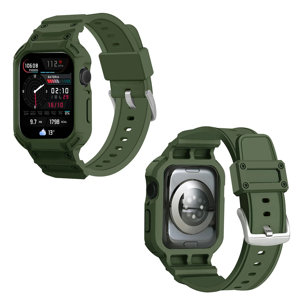 For Apple Watch Series 10 46mm 42mm Sport Protective Replacement Wristband Apple Watch Series 10 Retrofits band Case One piece