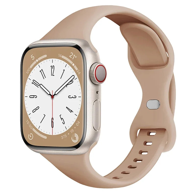 Slim Silicone band for Apple Watch band 44mm 40mm 41mm 45mm 38mm 42mm 49mm 46mm Apple Watch Series 10 9 8 7 SE 6 5 4 Woman band