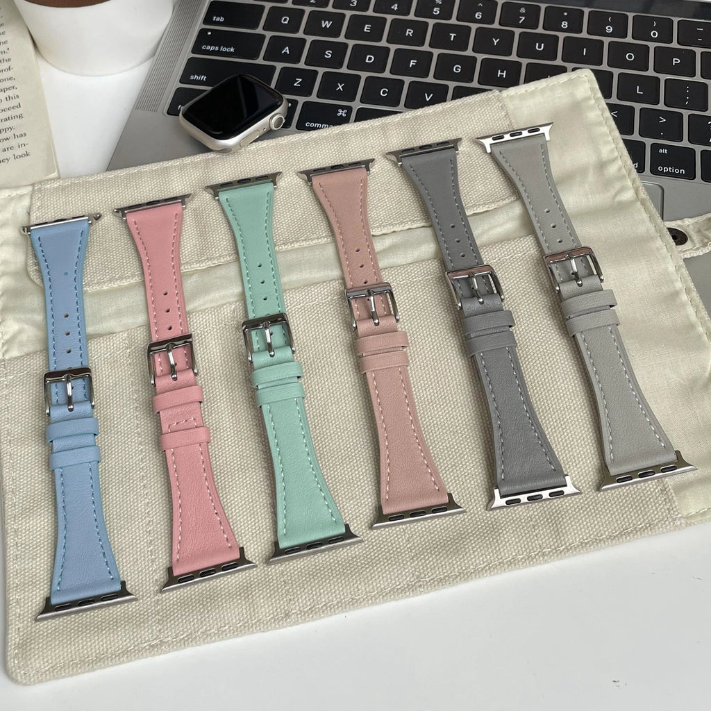 For Apple Watch band women Ultra 11 10 9 8 7 6 5 4 3 2 1 SE 38mm 40mm 41mm 42mm 44mm 45mm 46mm Leather Loop