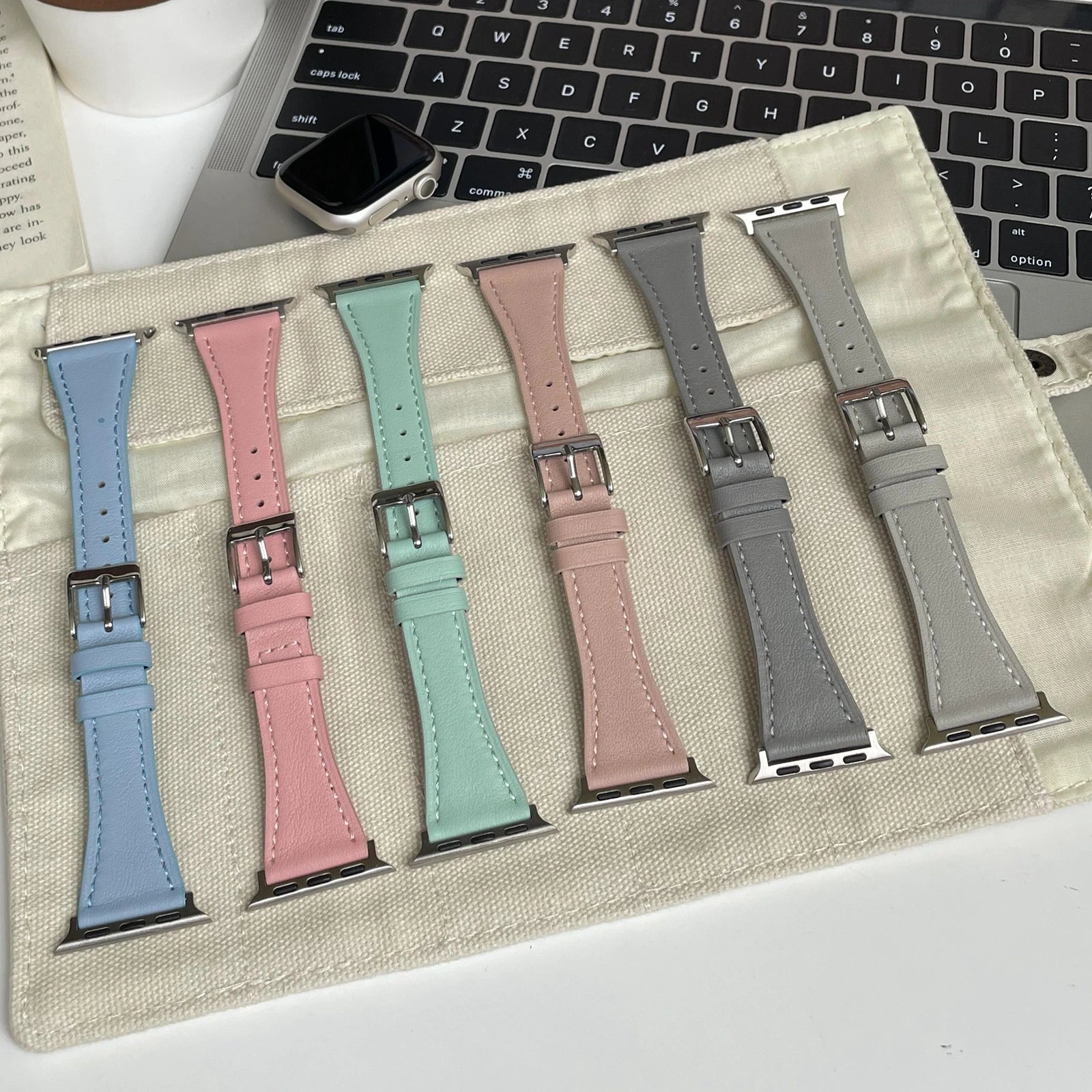 For Apple Watch band women Ultra 11 10 9 8 7 6 5 4 3 2 1 SE 38mm 40mm 41mm 42mm 44mm 45mm 46mm Leather Loop