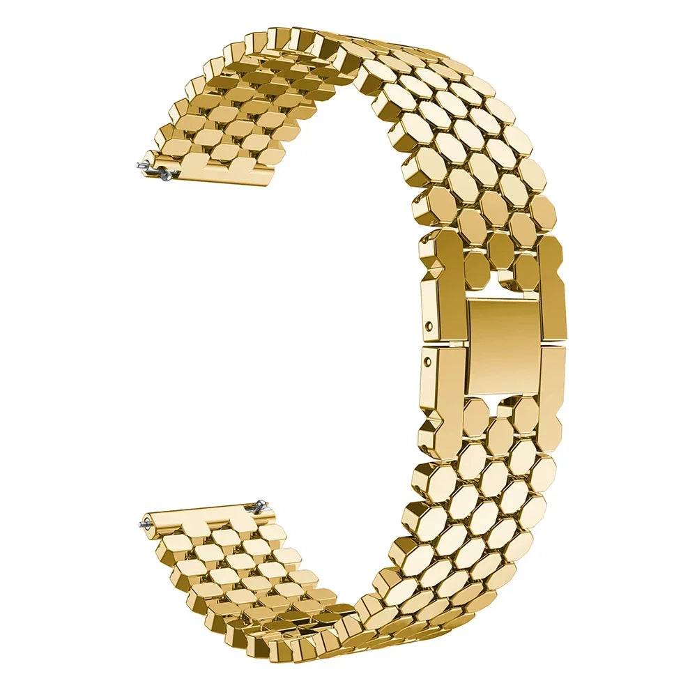 22mm 20mm Stainless Steel Strap for Samsung Galaxy Watch 3 45mm Band Gear S3 Active 2 Correas for Huawei Watch GT 3Pro Bracelet