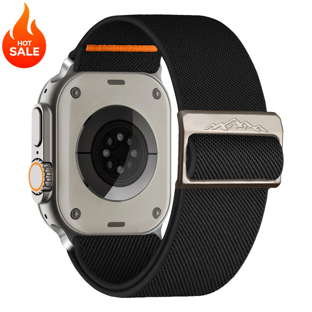 Nylon Elastic band for Apple Watch band Ultra 3 2 49mm 11 10 46mm 42mm 45mm 44mm 41mm band for Apple Watch 9 8 7 6 SE 5 4 Correa