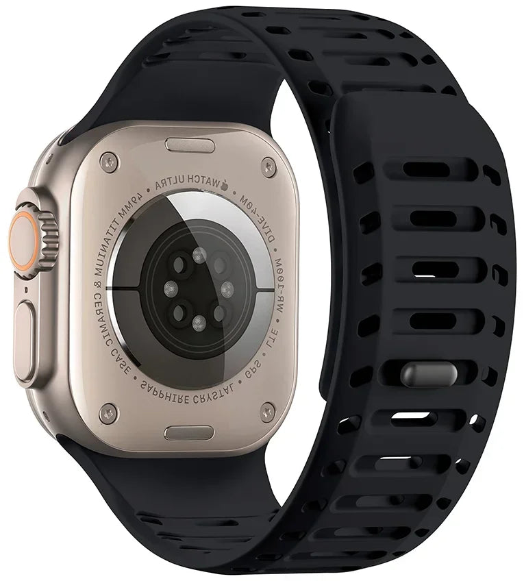 Magnetic Silicone band for Apple Watch Ultra 3 2 1 49mm Series 11 10 46mm Sport watch band Apple Watch 9 8 7 6 5 SE 3 45mm 44mm Band