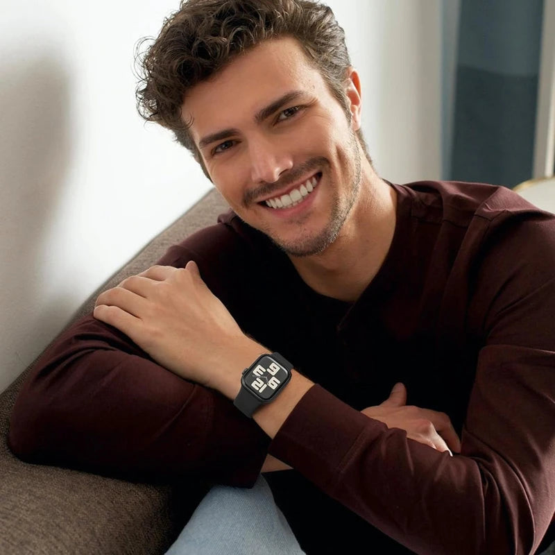 Silicone band For Apple Watch band 46mm 44mm 45mm 40mm 41mm 42mm 38mm 49mm sport band Apple Watch Series 11 10 9 8 7 6 5 SE Ultra3