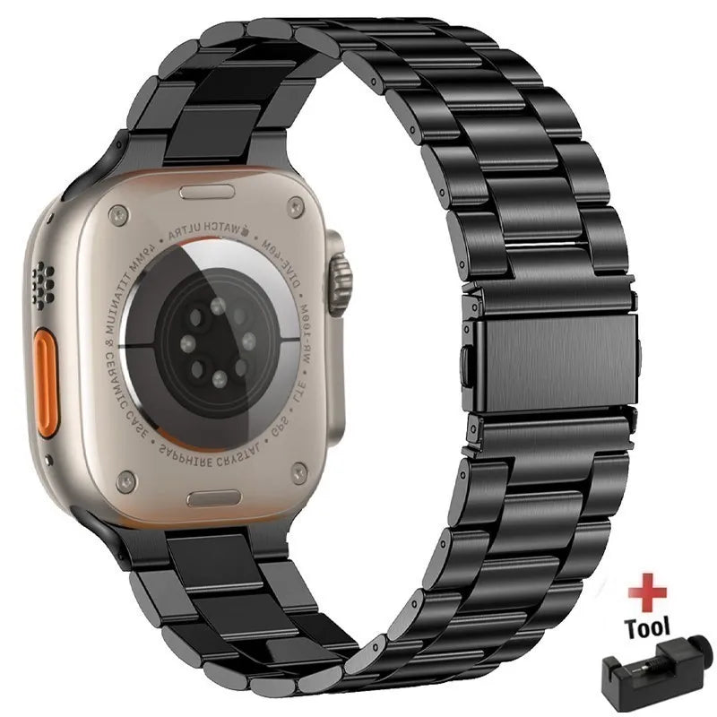 Metal band For Apple Watch Ultra 49mm 8 7 45mm 41mm 42mm 44mm stainless steel smart watch wristband Apple Watch 6 5 4 3 SE 38mm 40mm