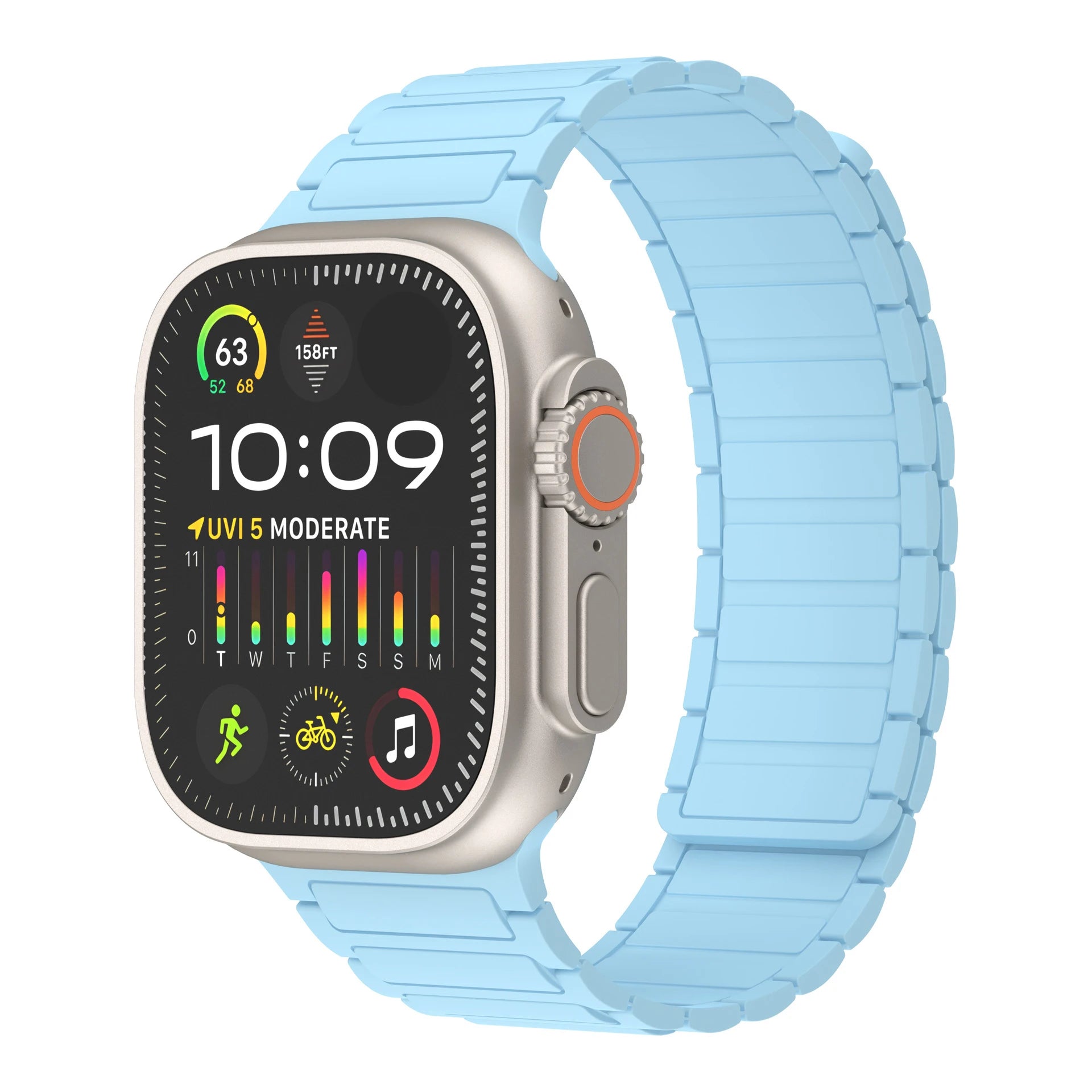 Silicone band for Apple Watch band Ultra 3 2 49mm 46mm 45mm 44mm 41mm 42mm Magnetic band for Apple Watch Series 11 10 9 8 7 6 SE 5