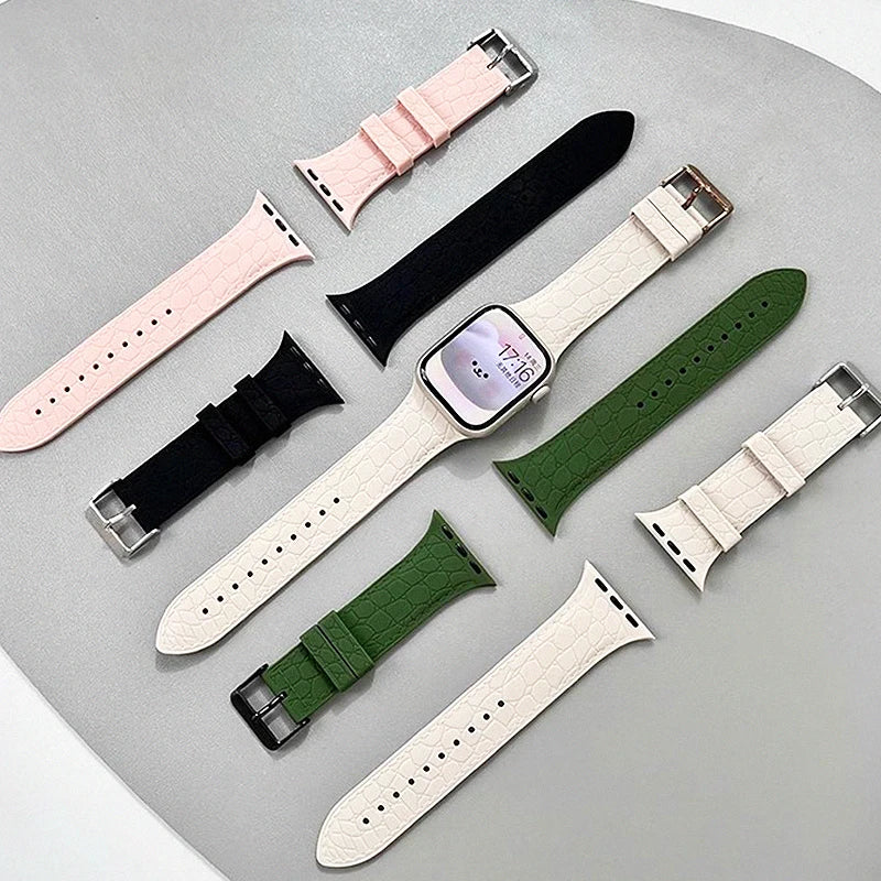 Silicone band for Apple Watch band 46mm 40mm 44mm 41mm 45mm 42mm band Correa Apple Watch Series 10 SE 9 8 7 6 5 3 Ultra 2 49mm