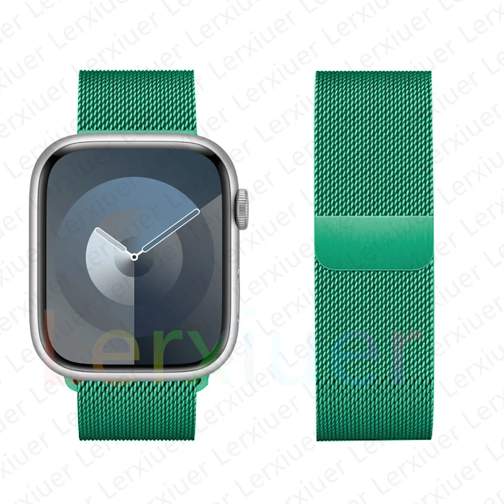 Milanese Loop For Apple Watch band 46mm 44mm 45mm 40mm 42mm 41mm 38mm 49mm band Apple Watch Series 10 Ultra 2 9 8 SE 7 6 5 Band