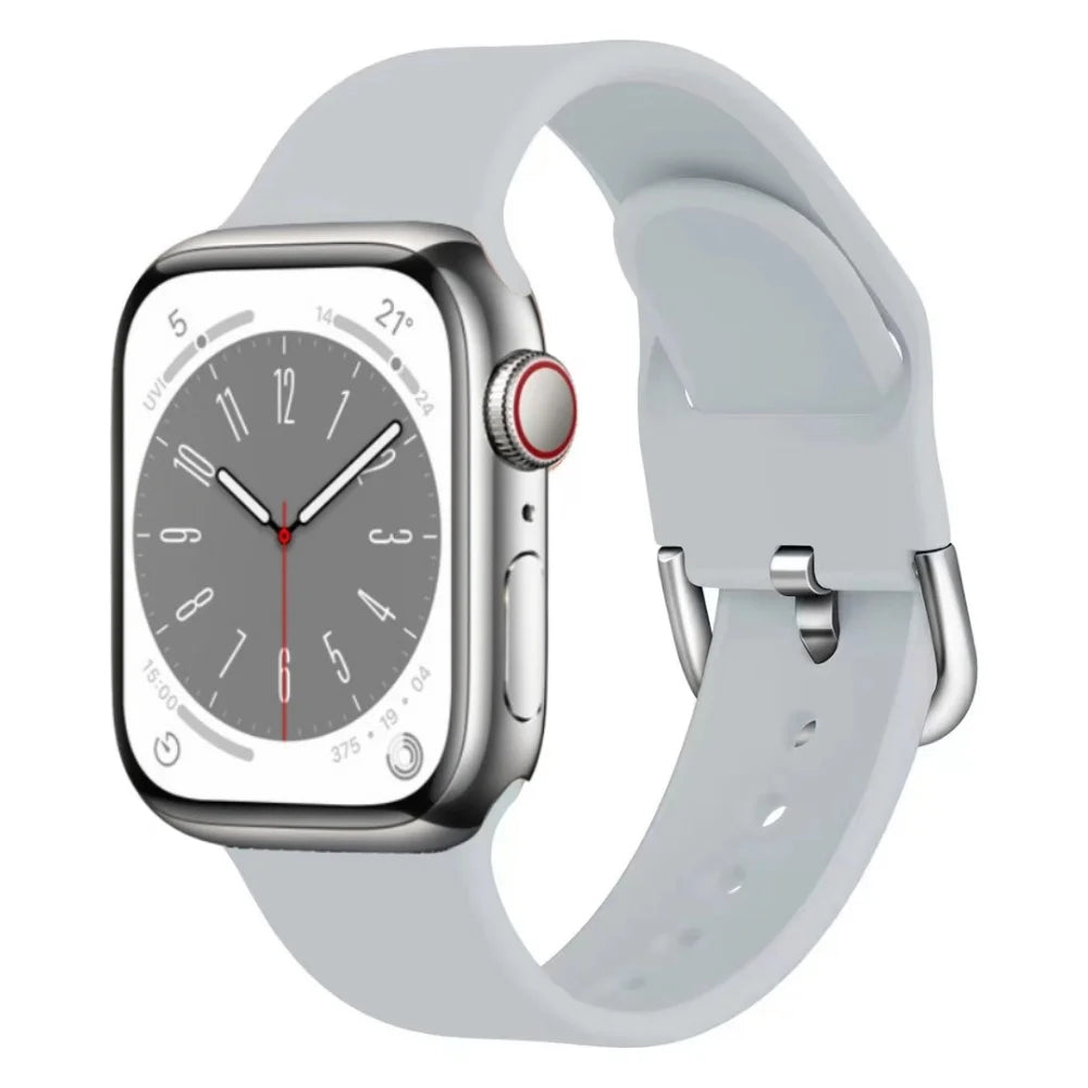 Silicone band for Apple Watch band 46mm 42mm 45mm 41mm 44mm 46mm band Wristband Apple Watch Series 10 9 8 7 6 5 SE Ultra 2 49mm