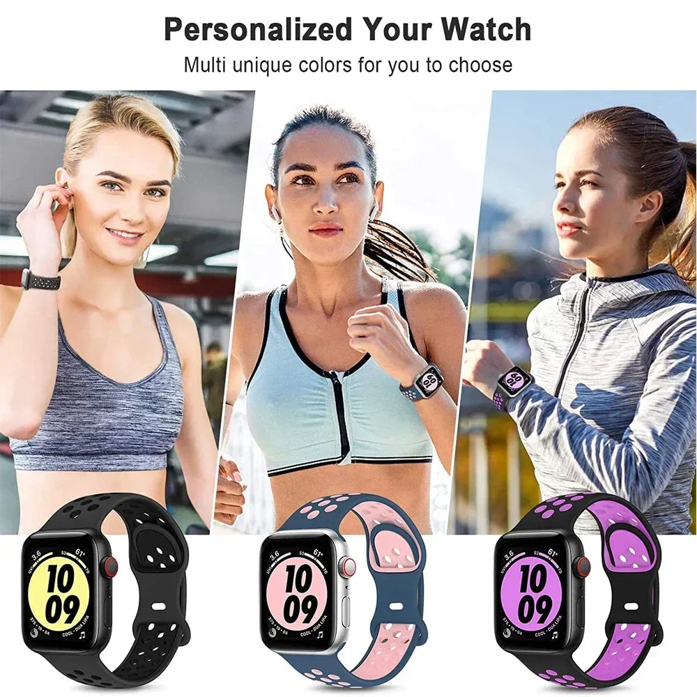 Flash Silicone band For Apple Watch 10 9 8 7 Ultra 2 49mm 46mm 45mm 42mm 41mm band Wristband Apple Watch 6 5 4 SE 44mm 40mm Belt