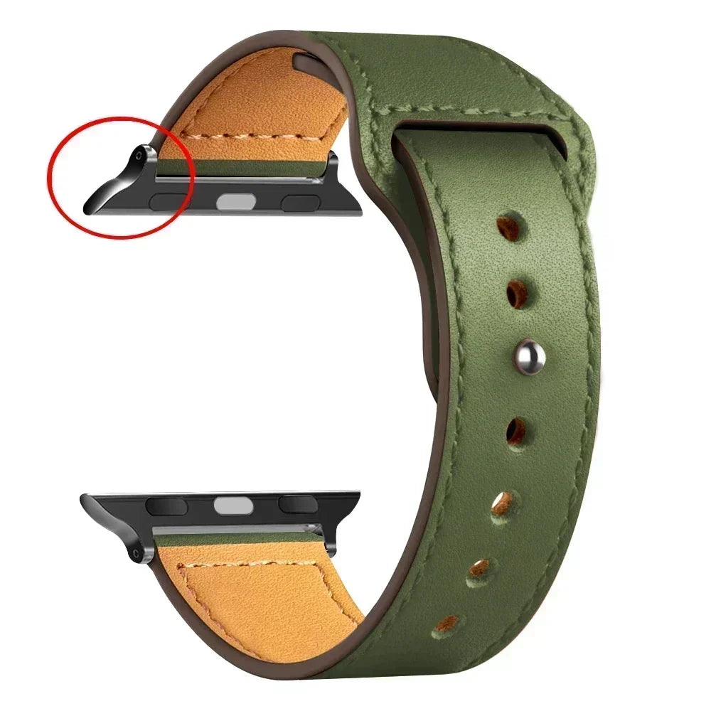 Sport loop Leather band For Apple Watch band 41mm 45mm 42mm 46mm 40mm 44mm band Apple Watch Series 10 9 8 7 4 5 6 SE Ultra 2 49mm